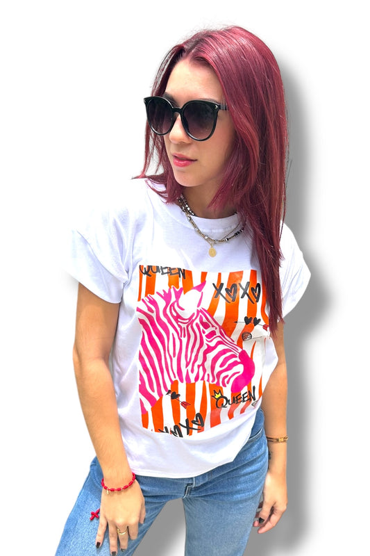 T-Shirt Orange Queen
