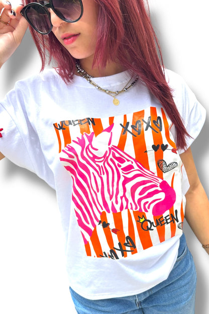 T-Shirt Orange Queen