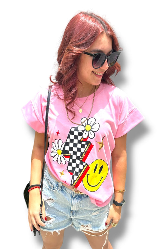 T-Shirt Lightning Flowers