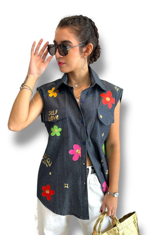 Blusa Colorful Flowers