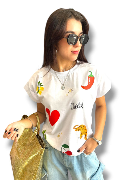 T-Shirt White Cheers