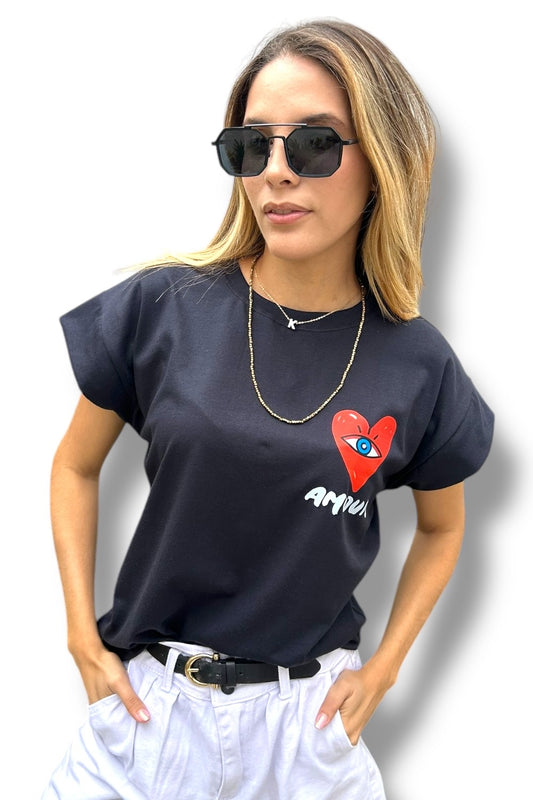 T-Shirt Black Amour