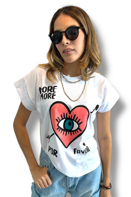 T-Shirt White More Amor