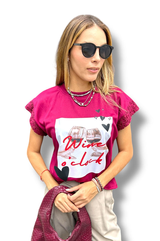 T-Shirt Wine O´Clock