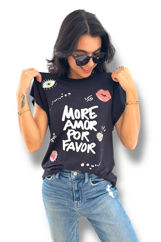 T-Shirt Black More Glam