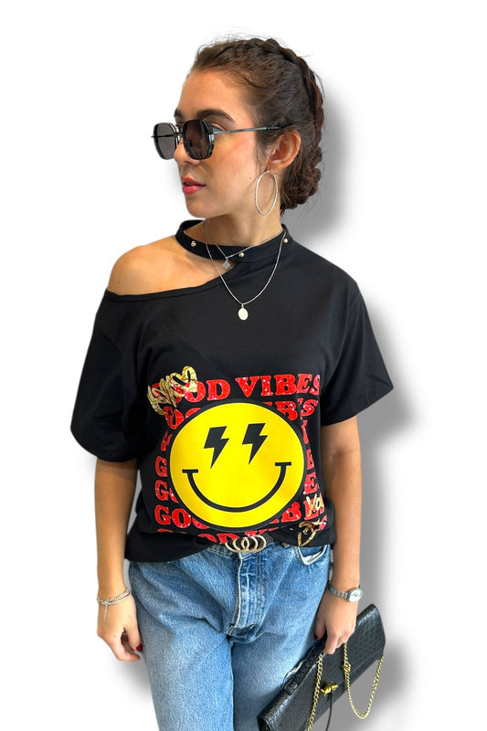 T-Shirt Happy Good Vibes
