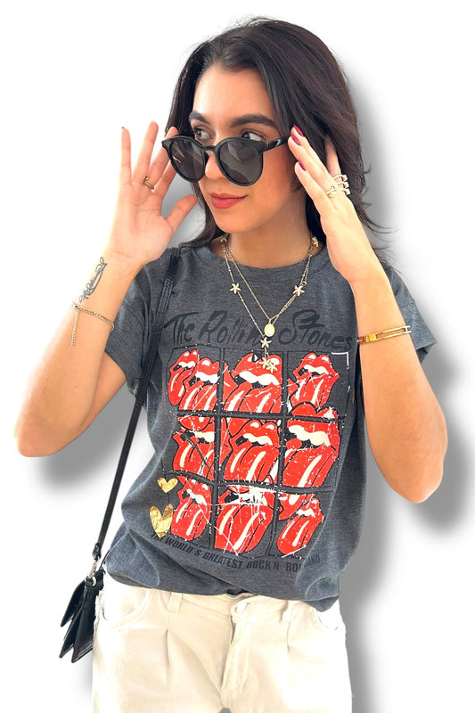 T-Shirt Dark Grey Rolling Stones