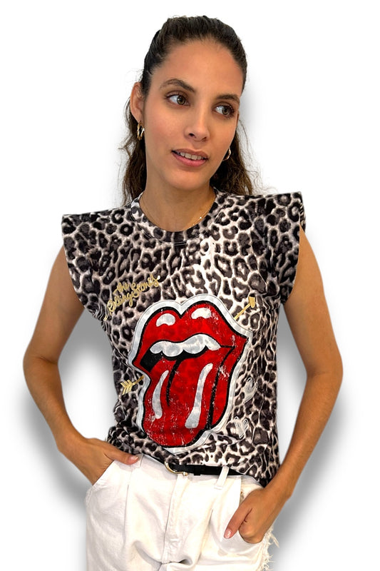 T-Shirt Leopard Kiss