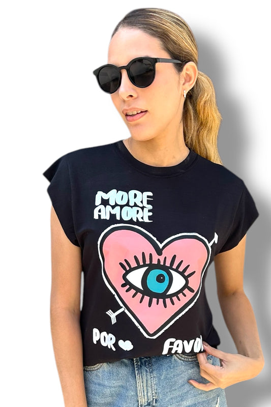 T-Shirt Black More Amor