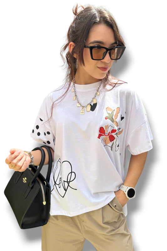 T-Shirt Oversize Birds Love