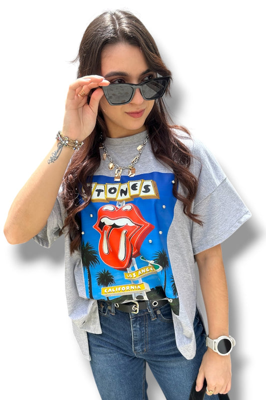 T-Shirt Oversize Grey Stones