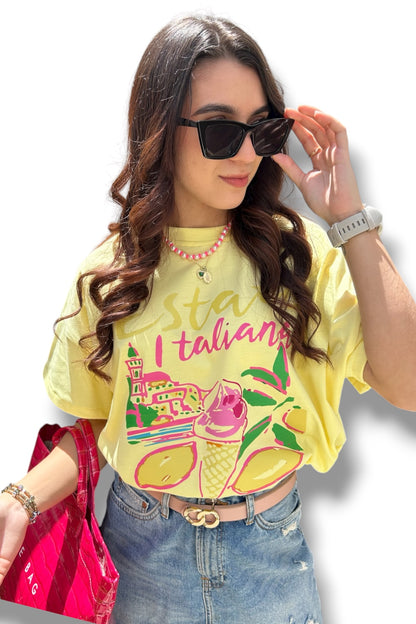 T-Shirt Oversize Yellow Estate Italiana