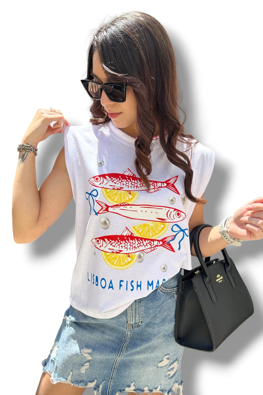 T-Shirt Fish & Pearls