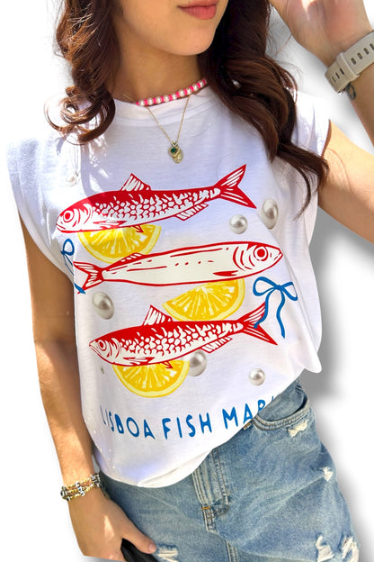 T-Shirt Fish & Pearls