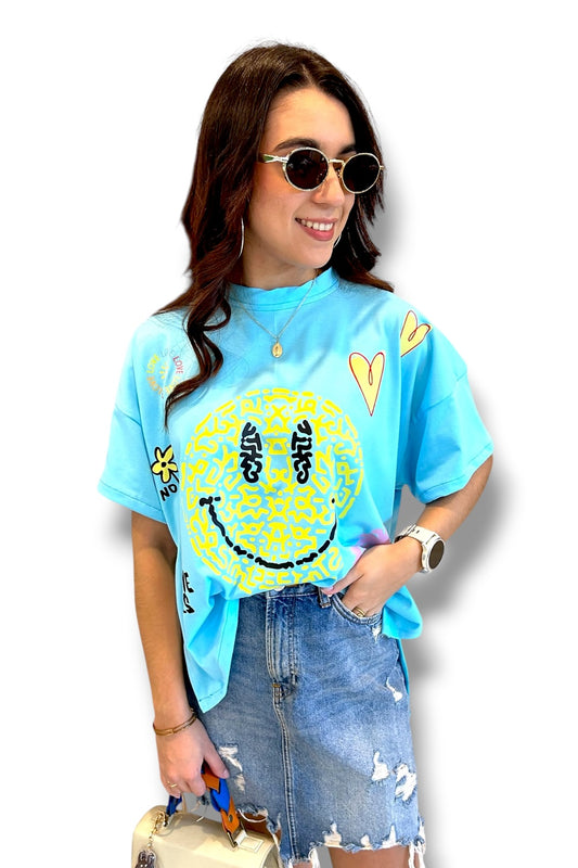 T-Shirt Happy Face Beach