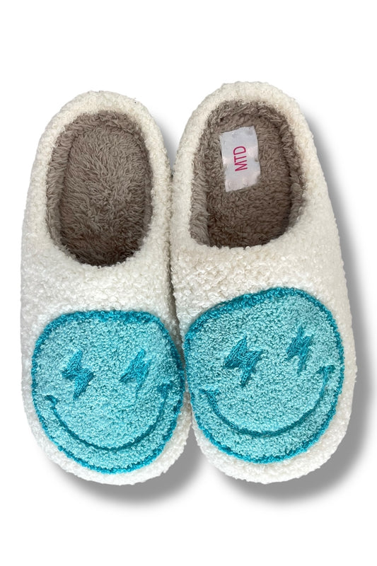 Pantuflas Blue Happy Face