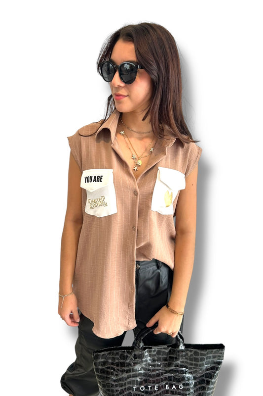 Blusa Girl on Fire Brown